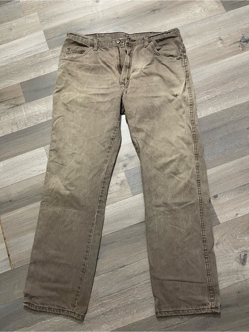 Wrangler Brown Straight-Leg Jeans